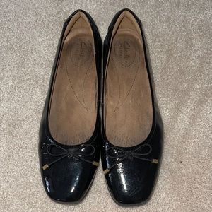Clark's Artisan Patent Leather Bow Comfort Flat